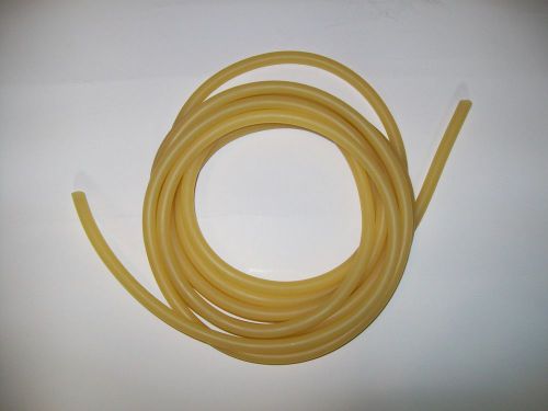 30 Continuous Feet 3/16&#034; I.D x 1/32&#034; W x 1/4&#034; O.D  LATEX RUBBER TUBING AMBER