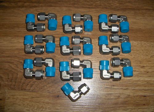 (19) new swagelok stainless steel male elbow tube fittings ss-400-2-4 for sale