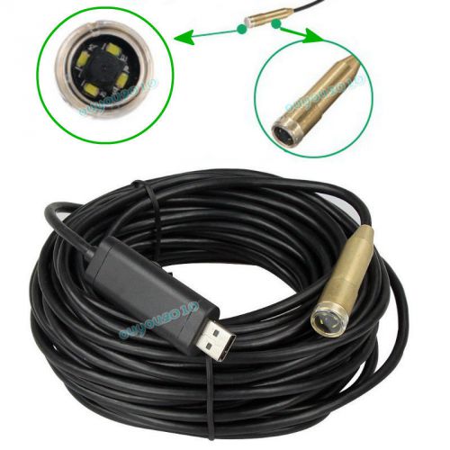 15M 4 LED Light USB Waterproof Endoscope Portable Borescope Inspection Camera