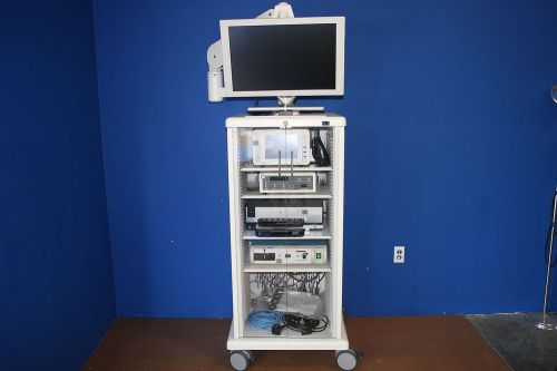 Smith &amp; nephew dyonics hd endoscopy tower-w/2 camera heads &amp;scopes-stryker storz for sale