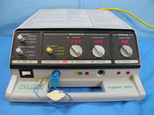 Bard system 3000 electrosurgical unit esu - 90 day warranty - 13-2040 for sale