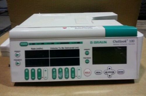 PORTABLE B BRAUN OUTLOOK 100 INFUSION IV PUMPS - 1 YEAR WARRANTY! FREE SHIPPING