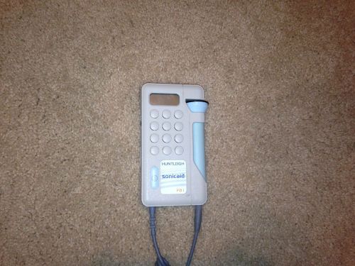 Huntleigh FD1+ Fetal Doppler with LCD FHR  with 9 volt battery &amp; free clear gel