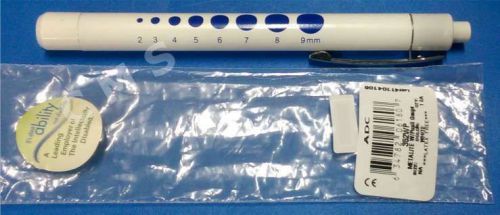 Adc metalite 352wp diagnostic penlight pupil gauge white reusable pen light new for sale