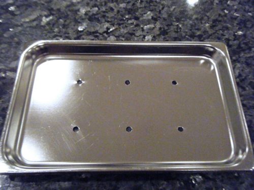 Polar Ware Stainless Perforated Bottom Mayo Lab Tray 10F-PMT 10&#034;L x 6.5&#034;W x 0.75
