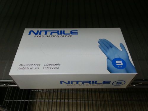 Medical  nitrile gloves fda (latex, powder free) ambidextrous , small for sale
