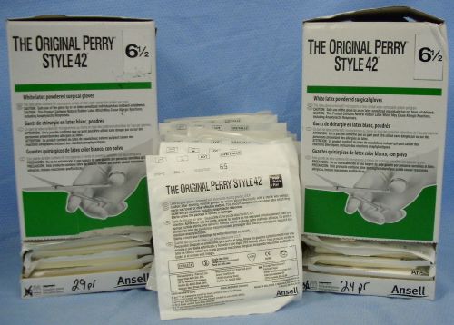 96Pr/Pkgs Ansell &#034; The Original Perry Style 42&#034; Surgical Gloves #5711102