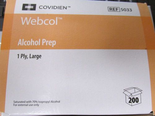 COVIDIEN Webcol Alcohol Prep Pads (Large)  Box of 200