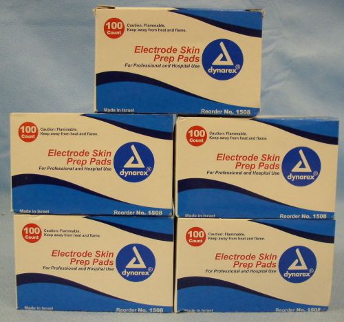 5 boxes/100ea dynarex electrode skin prep pads #1508 for sale
