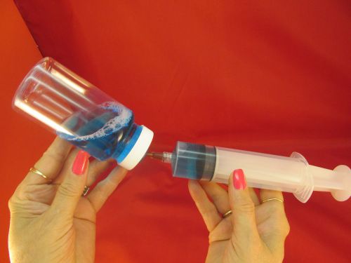 4-syringe elmers glue +2 150-cc = 5 oz draw bottle to use with syring &amp; needle for sale