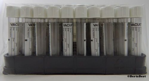 lot, TRAY, 50 VACUETTE, BLOOD COLLECTION VIALS, 3ml NON RIDGED - NEW, SEALED