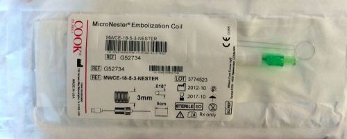 COOK MEDICAL G052734 MICRONESTER EMBOLIZATION COIL 0.018&#034; x 5cm x 3mm