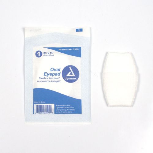 Oval eye pads, sterile 1&#039;s. - 1 5/8 - 1000/case for sale
