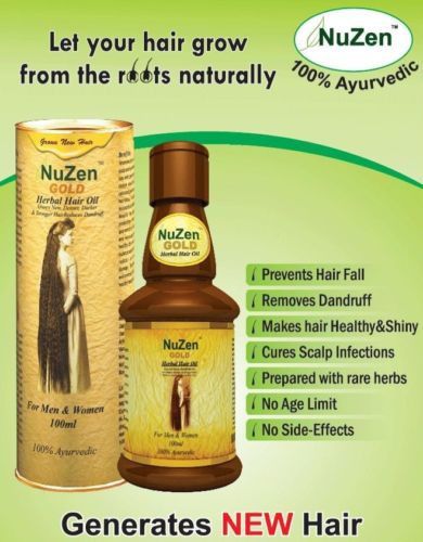 Nuzen gold herbal hair oil 100 ml miracle oil promotes hair growth for sale