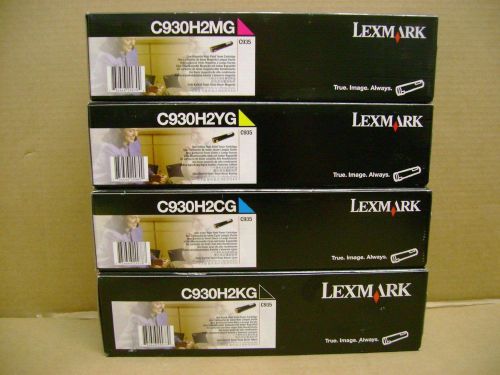 LEXMARK C930H2YG, C930H2KG, C930H2CG, C930H2MG  Full Toner Set Genuine BrandNew