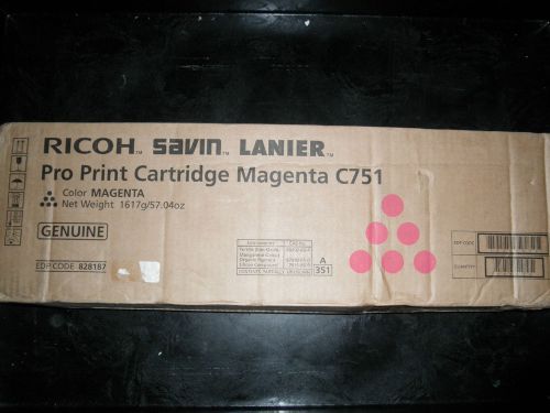 Genuine Ricoh Savin Lanier Pro Print Cartridge Magenta C751 828187 C651 FreeShip