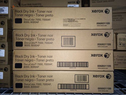 NEW Genuine Xerox DocuColor 7000 8000 006R01199 4 Black Dry Ink