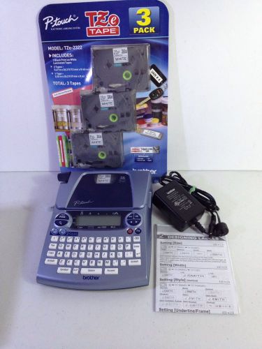 BROTHER P-Touch PT-1880 Deluxe Home &amp; Office Label Maker PLUS NEW 3 PACK TZ TAPE