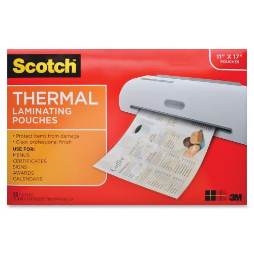 3M TP385625 17.5-In. x 11.5-In. Thermal Laminating Pouches - Pack of 25