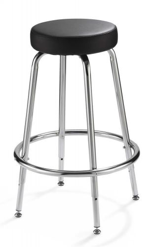 Adjustable Tubular Steel Stool with Vinyl Seat - Spacesaver [ID 21569]