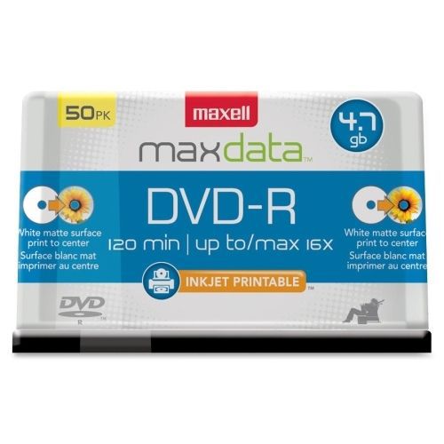Maxell DVD Recordable Media - DVD-R - 16x - 4.70 GB - 50 Pack  - Bulk