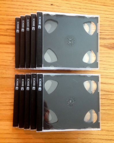 LOT OF 13 3-DISC SINGLE SIZE JEWEL CASES