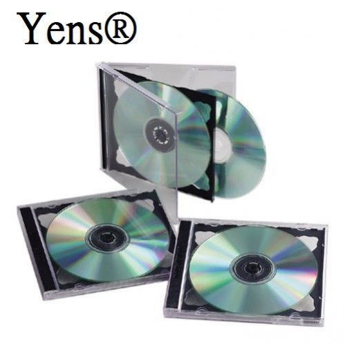 5 New Black Double Standard CD DVD Jewel Case 10.2mm