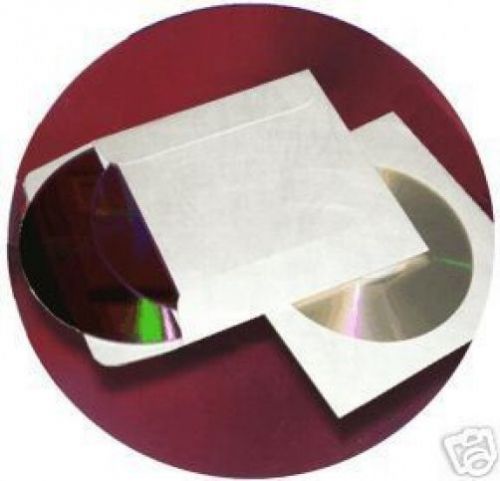 200-Pak =2-POCKET= PAPER CD Sleeves with Window &amp; Flap