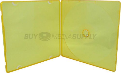 5mm Slimline Orange Color 1 Disc CD/DVD PP Poly Case - 400 Pack