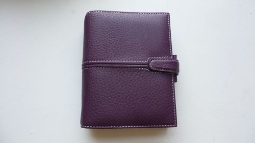 Filofax Imperial Purple Finchley pocket size leather organizer -rare