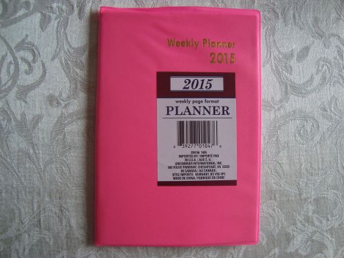 New Pink 2015 Weekly Planner Daily Appointment Book Meetings School Doctors c