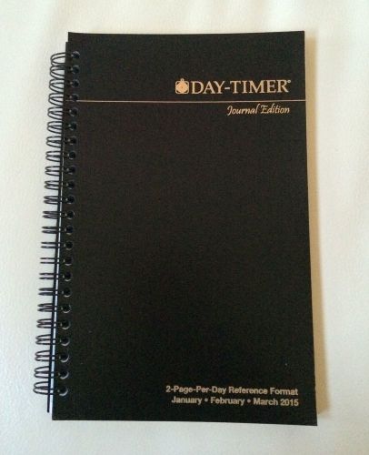 Day-Timer Journal 2-Page-Per-Day Reference Refill 1/4 Year Jan- Feb &amp; March 2015