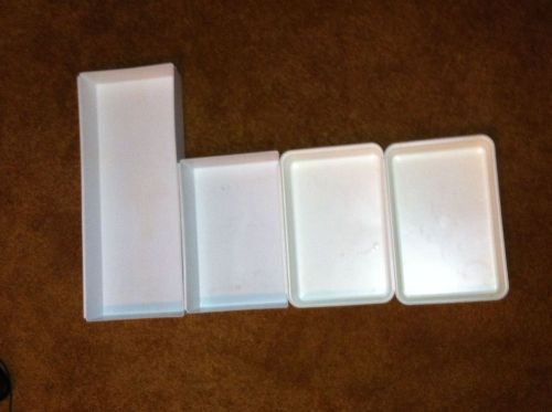 Kitchen drawer organizers - 4 white drawer organizers - plastic