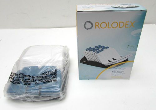 Rolodex 67082 Open Tray Card File Holds 250 Cards Black