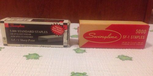2 Vintage Swingline SF-1 Boxes Of Staples (5,000 Staples) - ORIGINAL BOXES