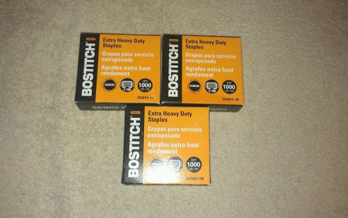 Stanley Bostitch Extra Heavy Duty Staples 1000Ct - SB38HD-1M  - 3 Boxes NEW !