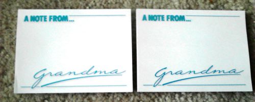 Two 3M POST-IT STICKY NOTES 1999 Personalized A Note from Grandma, Mother&#039;s day