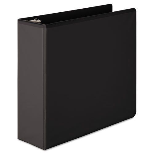 Basic D-Ring Vinyl View Binder, 3&#034; Capacity, Black