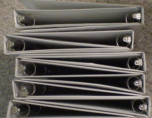 Lot of 10 1&#034; White 3 Ring Binders Presentation 2 pockets - gently used