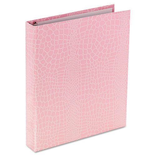 Proformance crocodile embossed ring binder, 1&#034; capacity, pink for sale