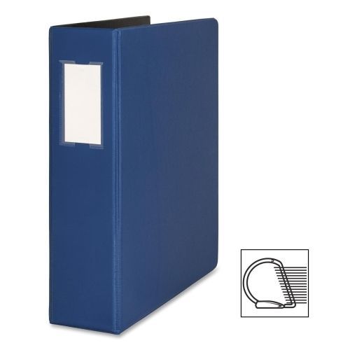 Business source slanted d-ring binder - 2&#034; -2 pockets - blue- 1 each - bsn33111 for sale