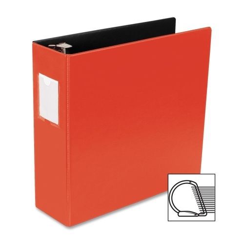 Business source slanted d-ring binder - 3&#034;- 2 pockets - red - 1 each - bsn33116 for sale