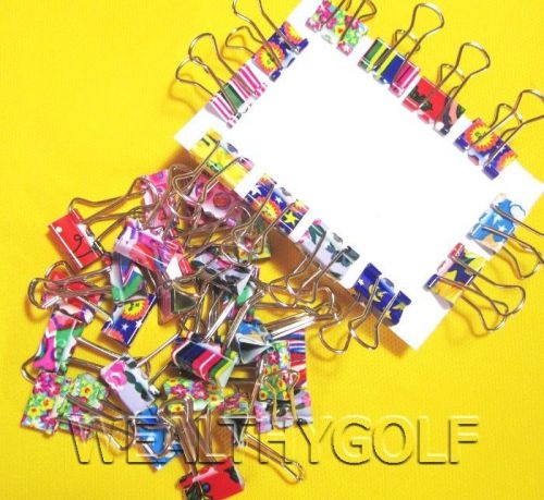 NEW COLORFUL METAL BINDER PAPER CLIPS 20MM 40PCS OFFICE.  MANY COLORS