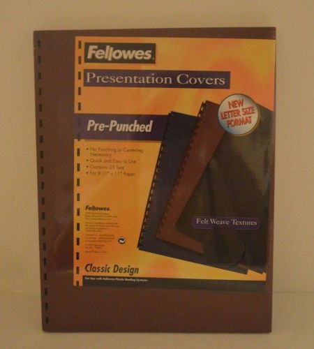 Fellowes Binding Covers Maroon 25 set Pk Letter Size 8.5 x 11 (4301)