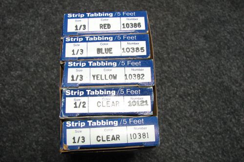NEW Vintage Aigner Strip Tabbing 25&#039; of 6&#034; Adhesive Strips File Labels 1/3 &amp; 1/2