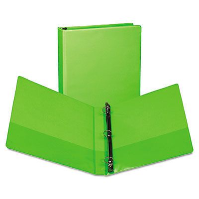 Fashion View Binder, Round Ring, 11 x 8-1/2, 1&#034; Capacity, Lime, 2/Pack