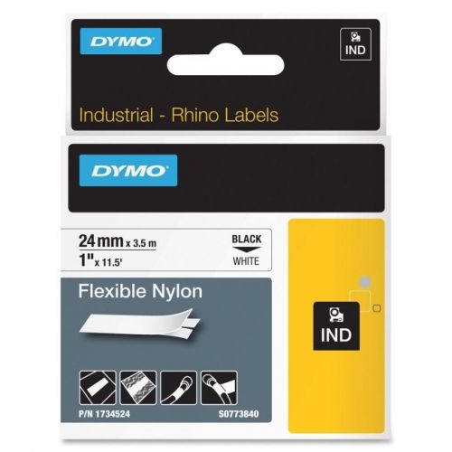 Dymo 1734524 label, rhinopro white flex 1&#034; for sale
