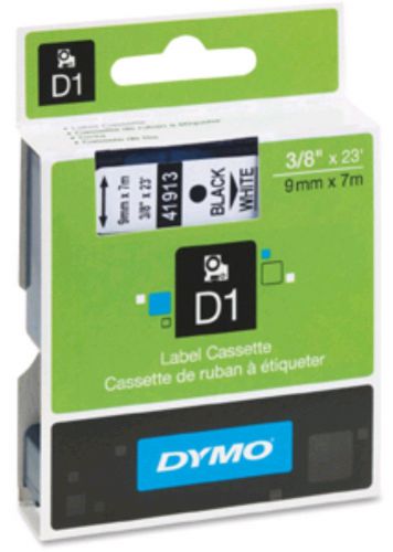 Dymo Tape for Label Makers 3/8&#034;x23&#039; Black/White #41913