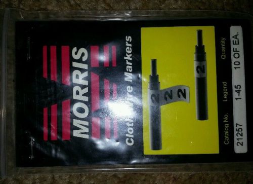 Morris 21257 cloth wire markers numbers 1-45  free shipping