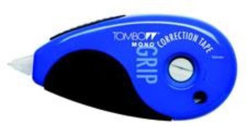 Tombow Mono Grip Correction Tape Top Action Black/Blue 2 Pack